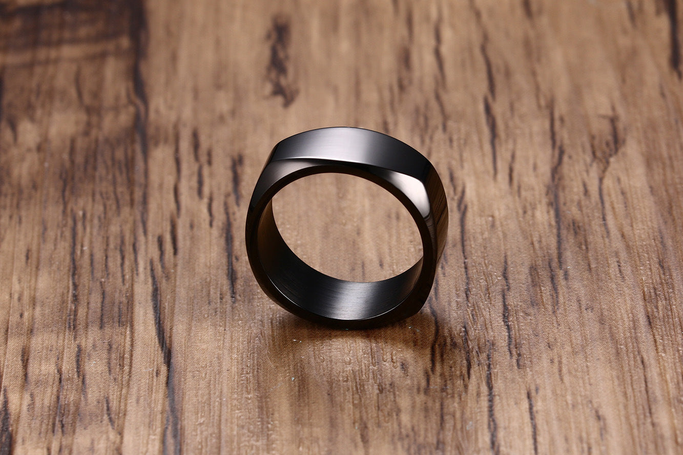 New Product on the Market 8MM Titanium Steel Men's Ring