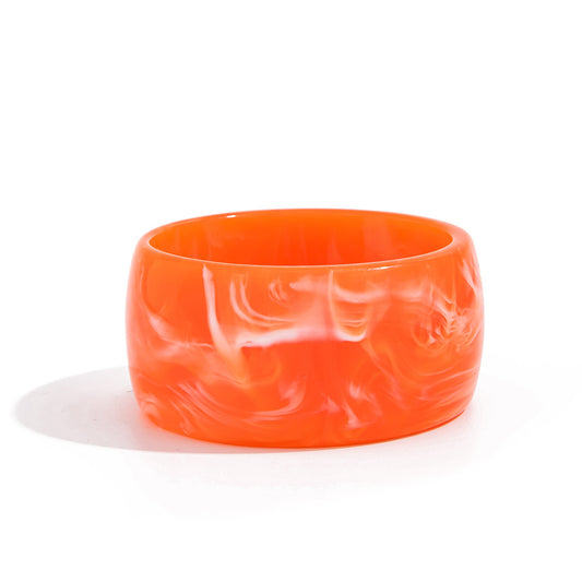 Planderful Vienna Verve Metal Dopamine Wide C Shaped Bracelet Glossy Finish Statement For Women