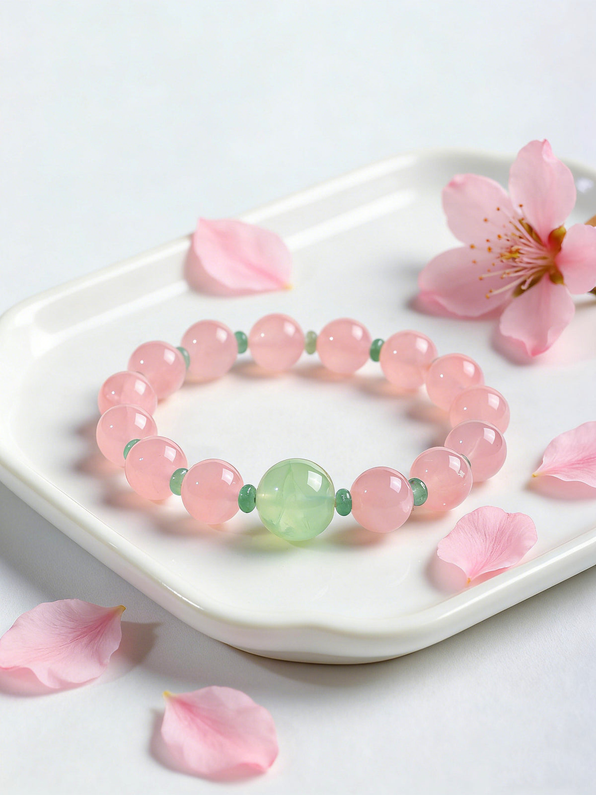 Rose Quartz Crystal Horse Bracelet