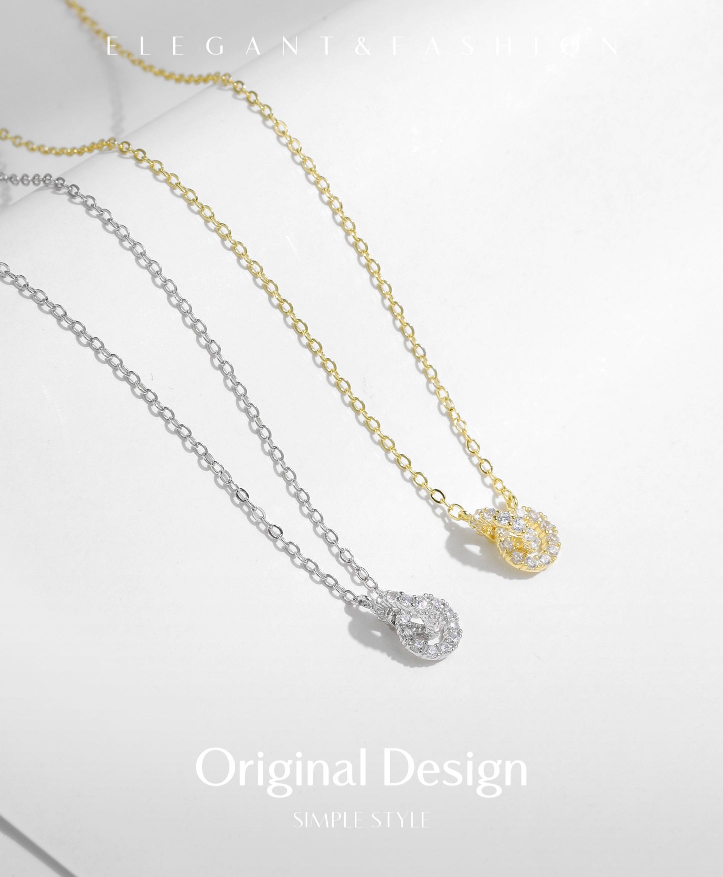 Planderful Everyday Genie Necklace – Exquisite Sterling Silver with Shiny Zircon