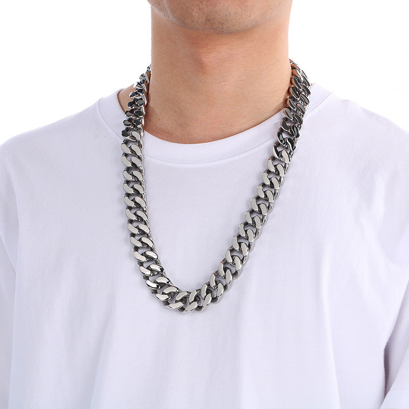 Planderful Collection Stainless Steel Cuban Chain for Men