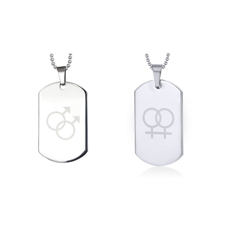 Stainless Steel Pendant Necklace — Two Designs