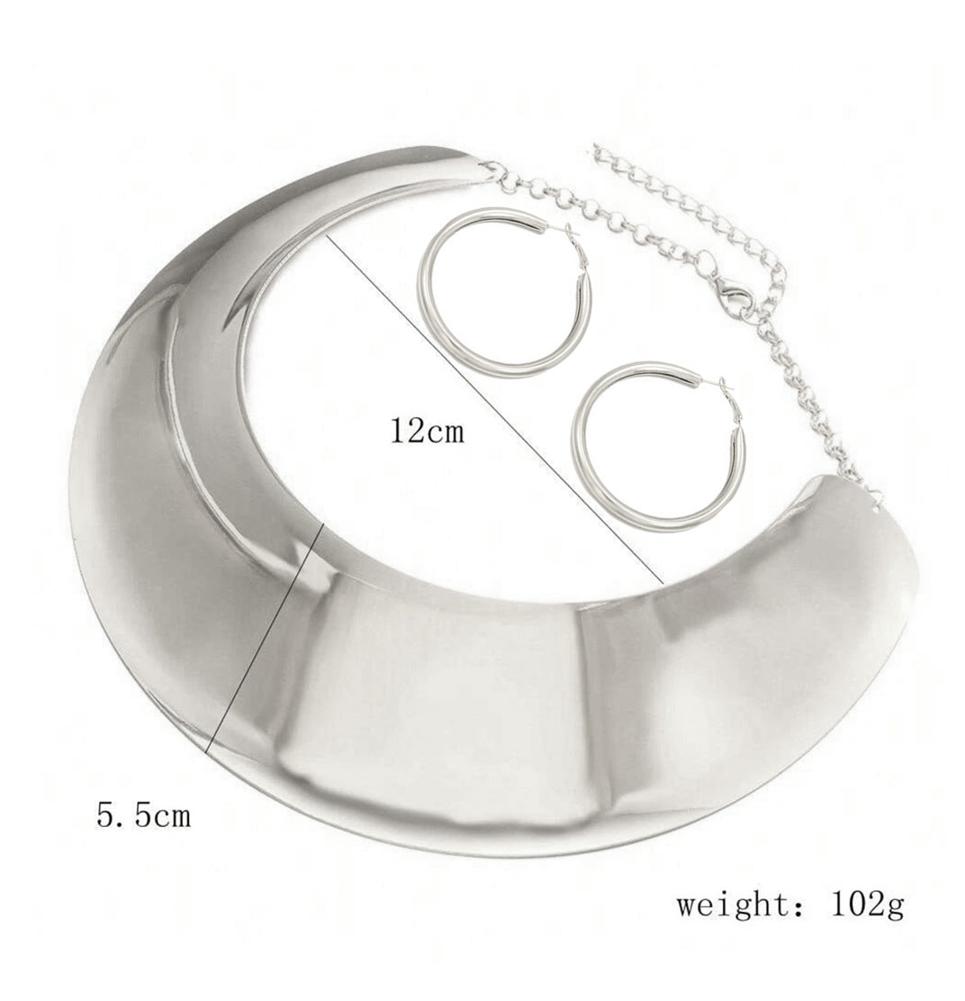 Planderful Savanna Rhythms Necklace and Earrings Set – Bold Geometric Design