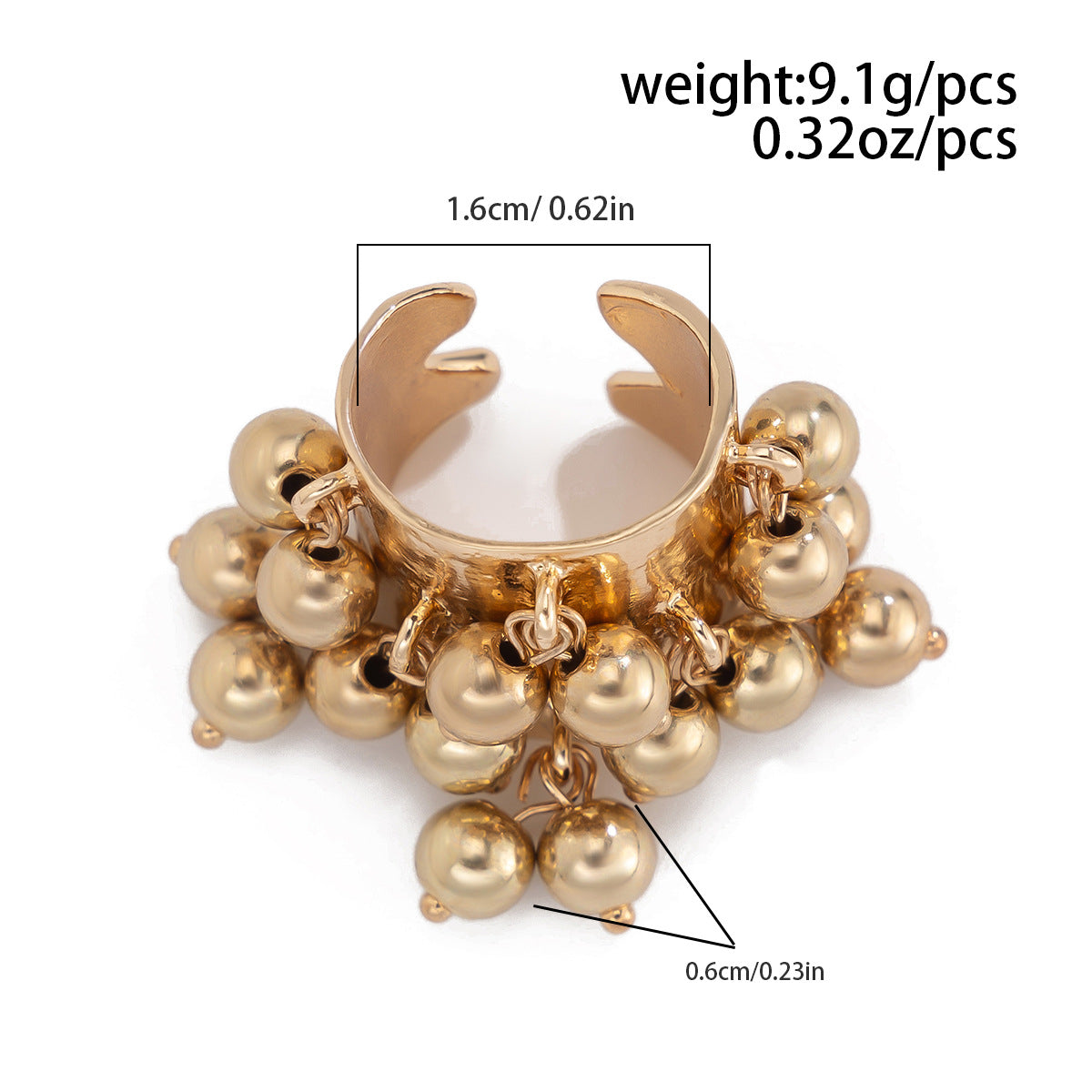 Planderful Boho Pearl Fringe Ring For Women Turquoise Accent Statement Jewelry Vienna Verve