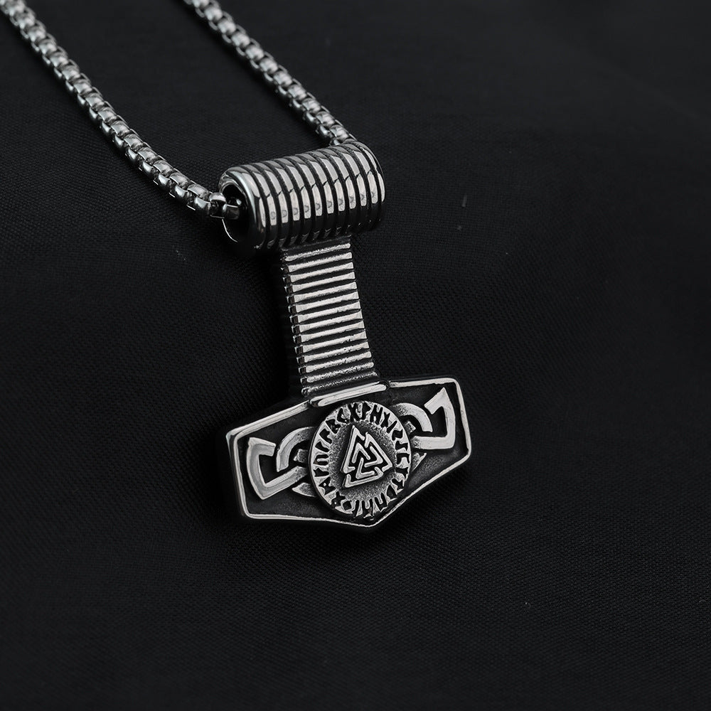 European And American Neckwear Viking Thor's Hammer Pendant