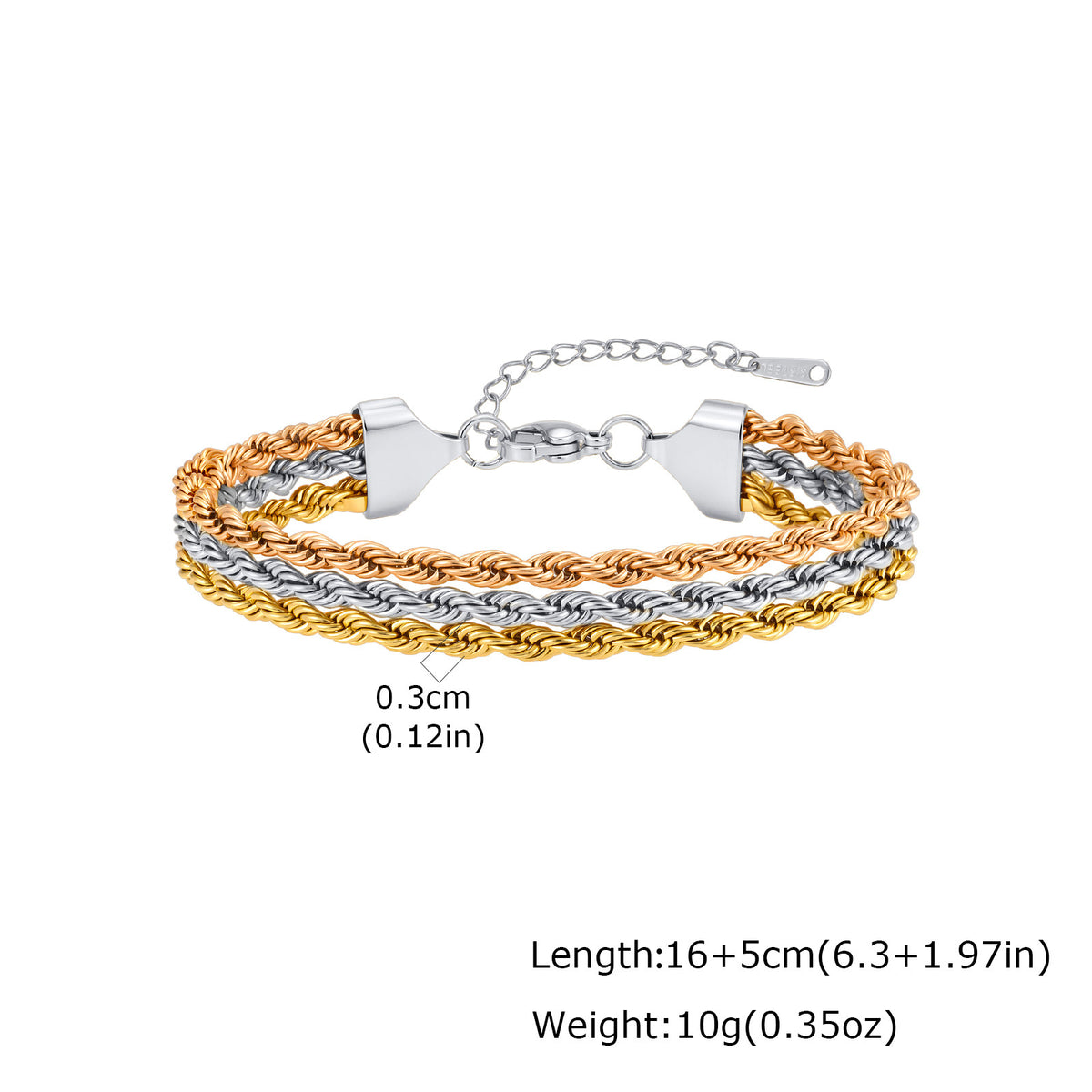 Braided Stainless Steel Bracelet