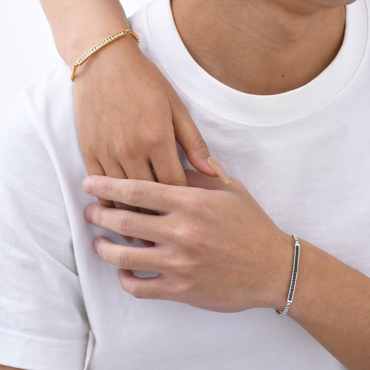 Zircon Minimalist Stainless Steel Bracelet Unisex