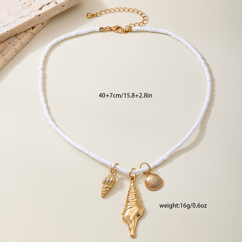 Planderful Vienna Verve Necklace – High-End Seaside Conch Shell Pendant