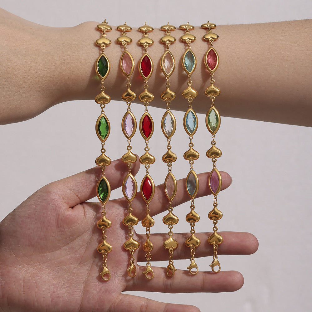 Planderful Czech Glass Love Splicing Bracelet For Her