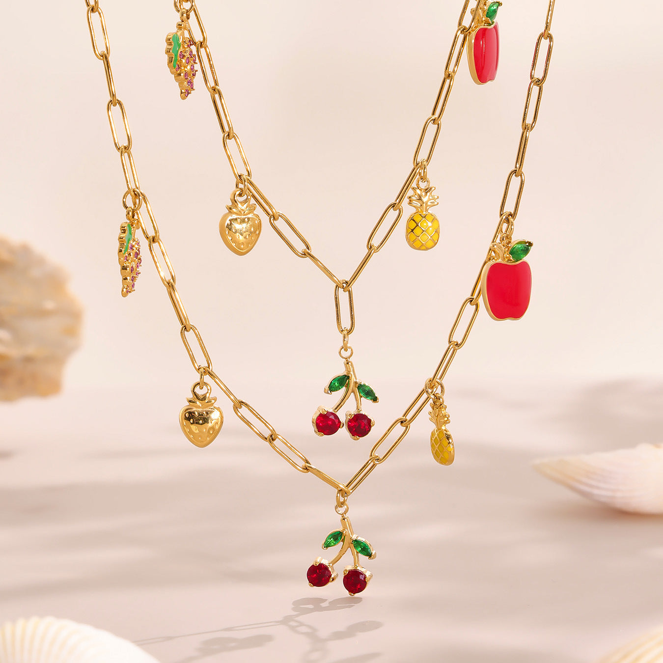 Planderful Women Collarbone Necklace Zircon 18K Gold Plated