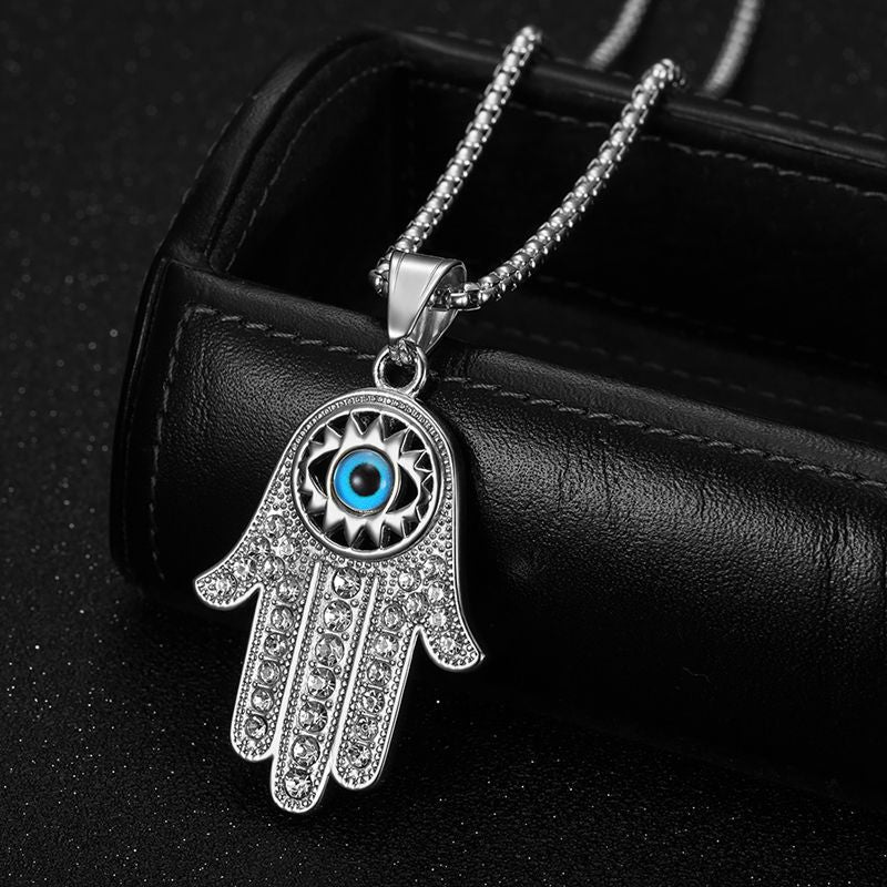 Rhinestone Necklace – Statement Fatima Hand