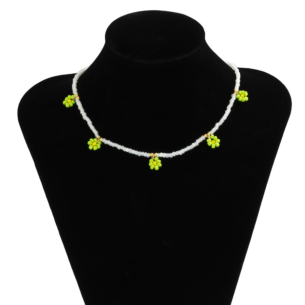 Planderful Vienna Verve Daisy Fringe Collarbone Necklace For Women Elegant Holiday Style