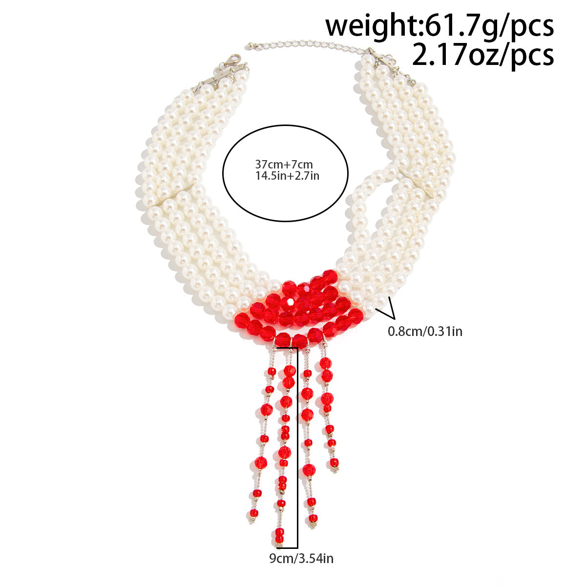 Gothic Blood-Drip Beaded Choker