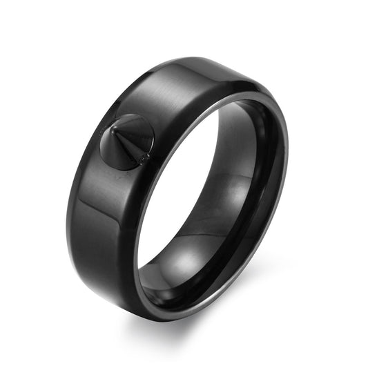 Planderful Self Defense Ring For Hip Hop Fans Rivet Steel Design Everyday Genie Collection Size 7 To 12