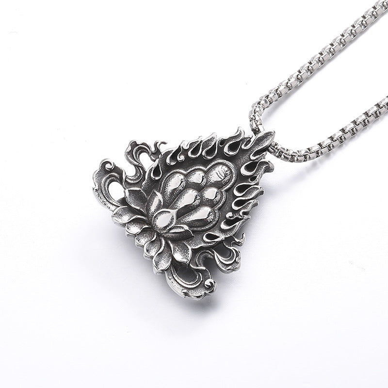 Steel Necklace - Elegant Tibetan Design