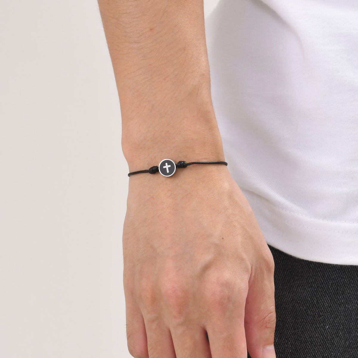 Cross Braided Adjustable Stainless Steel Bracelet