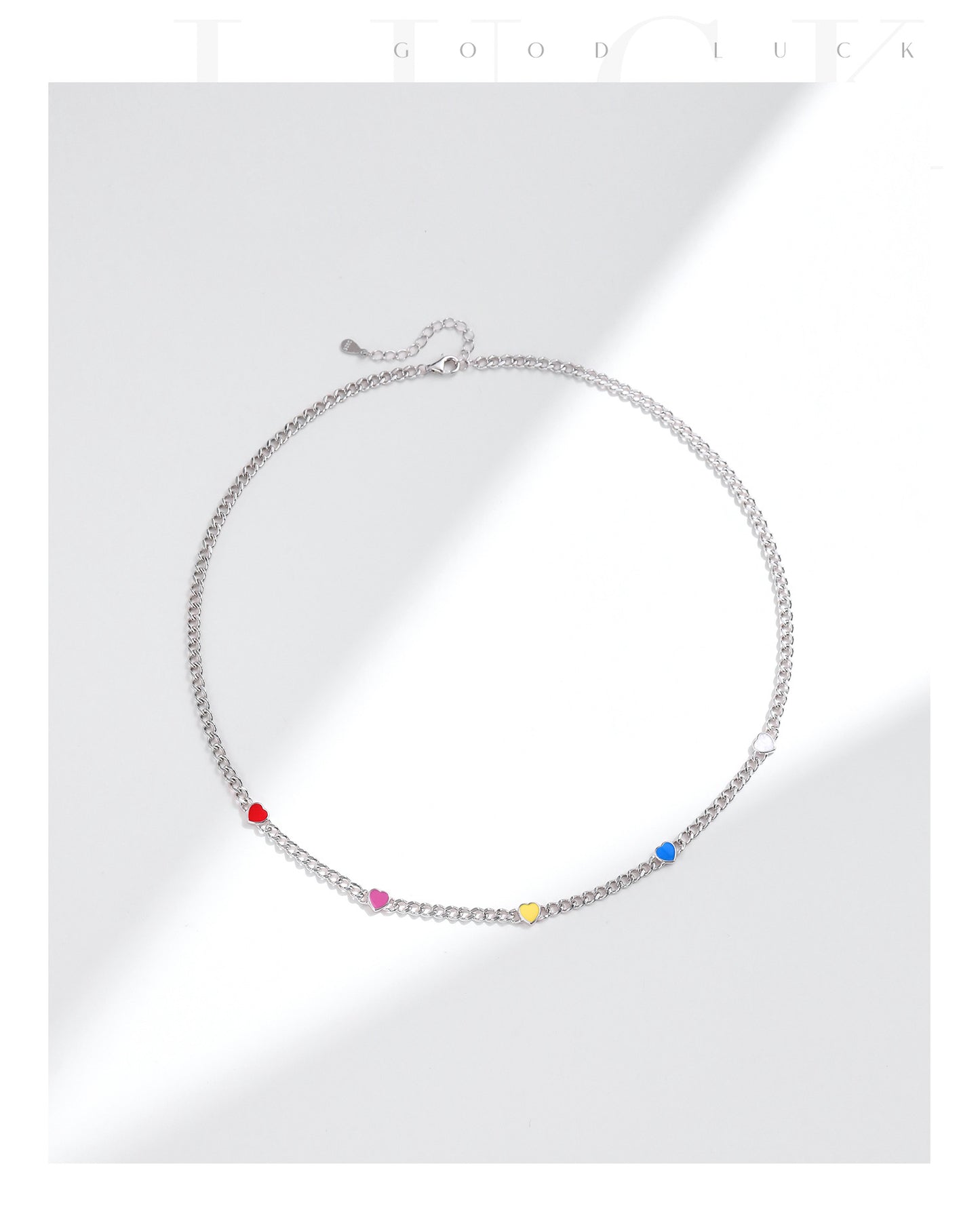 Planderful Collection Everyday Genie S925 Sterling Silver Japanese and Korean Temperament Sweet Dopamine Color Scheme Choker Short Necklace Collarbone Chain Women – Elegant and Trendy Jewelry