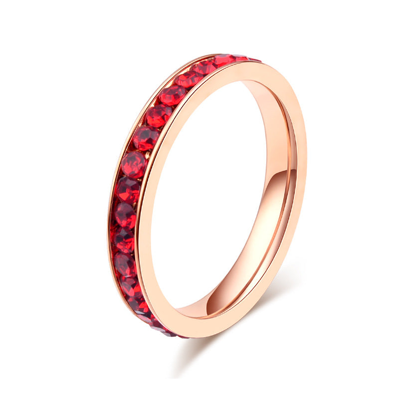 In – Pavé Zircon Women's Ring – Titanium