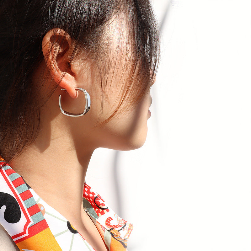 Extravagant Geometric Earrings for Women - Festive Retro Titanium Steel Plated Earrings