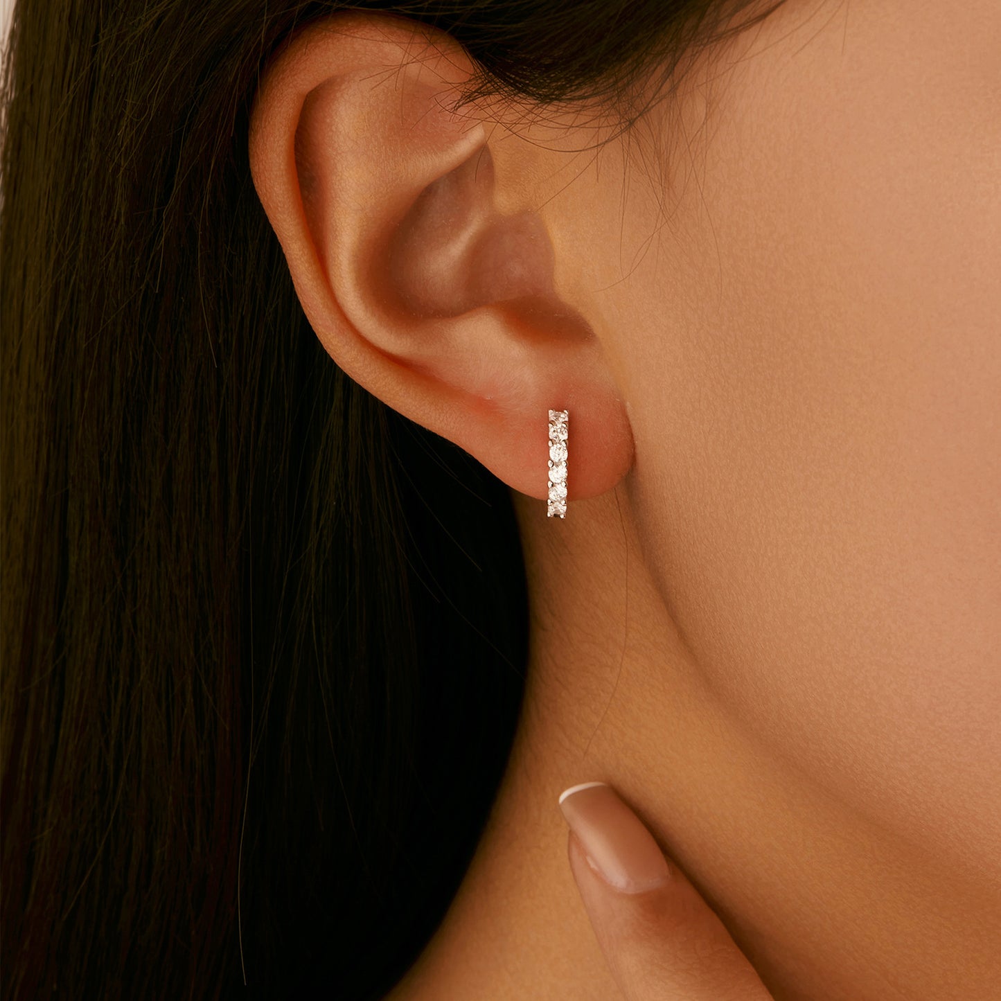 Planderful Moissanite Sparkling Earrings – Premium Light Luxury Design