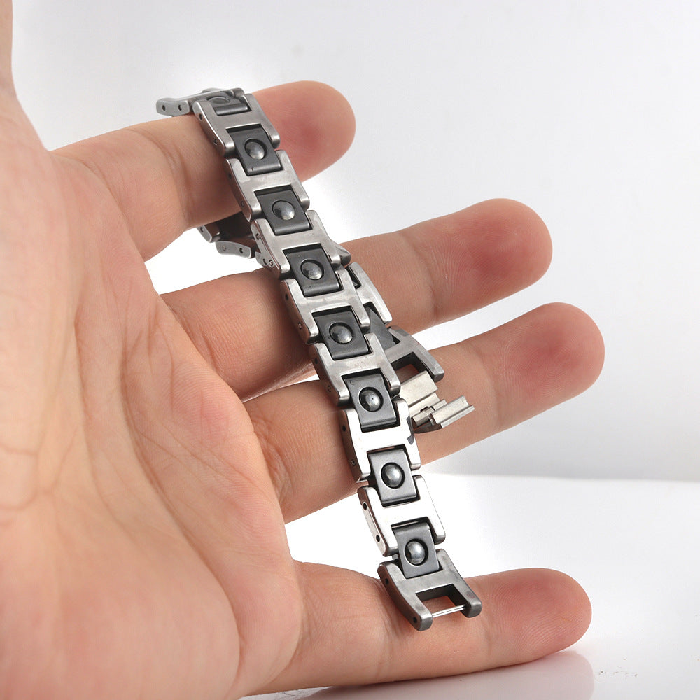 Customizable Punk Style Titanium Steel Bracelet for All - Unisex Tungsten Jewelry