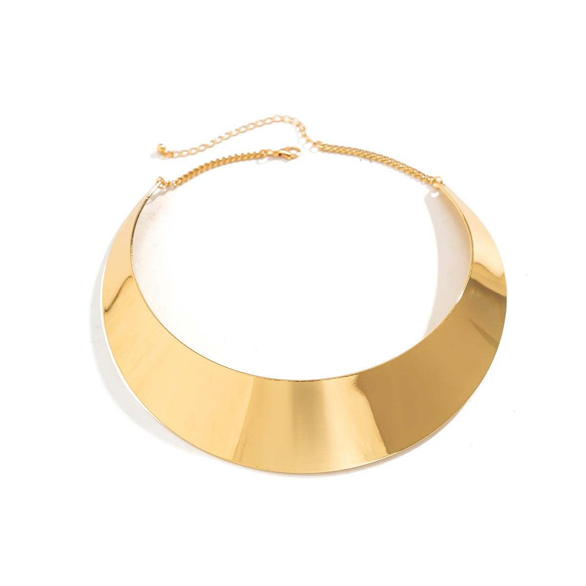 Glossy Ring Punk Collar Necklace