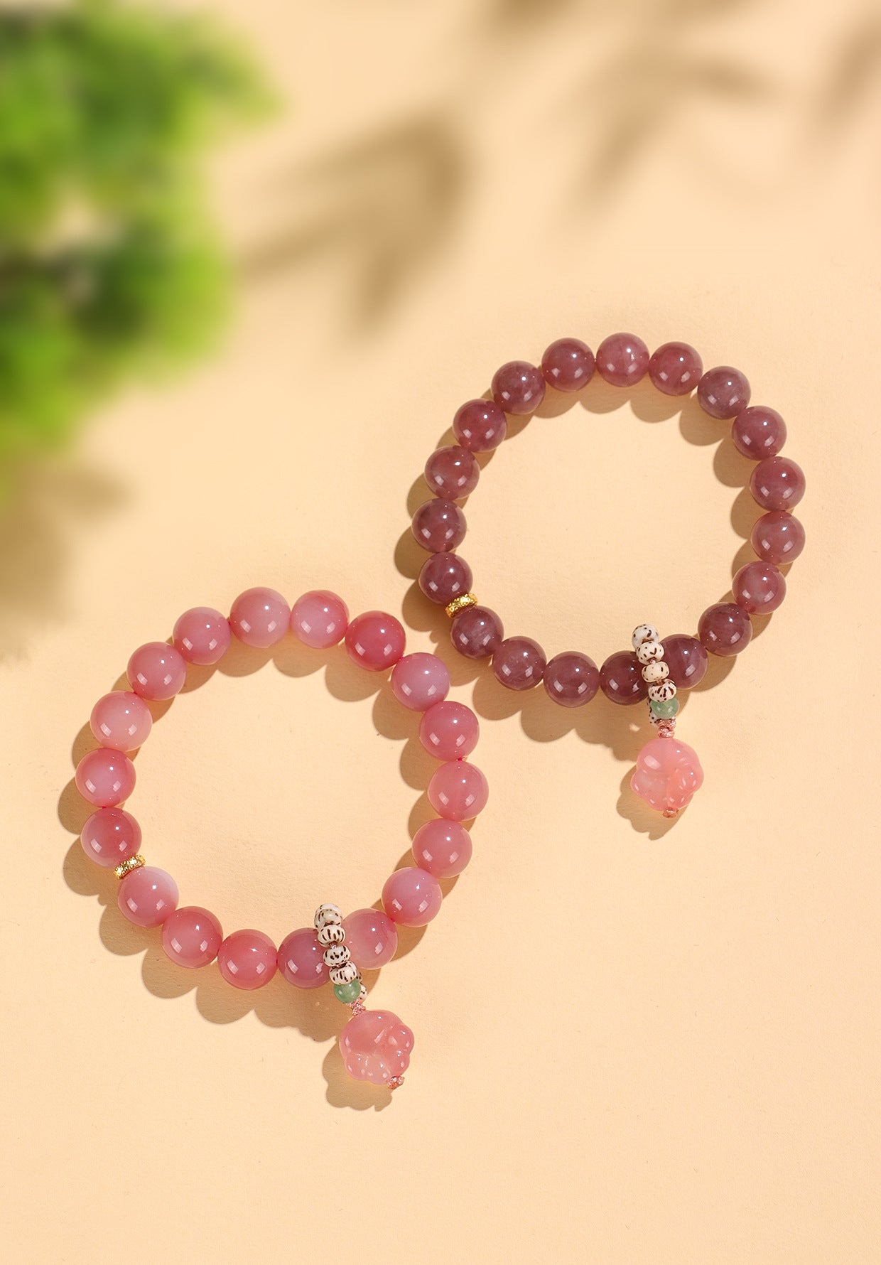 Planderful Fortune's Favor Bracelet – Elegant Pink Crystal Beads