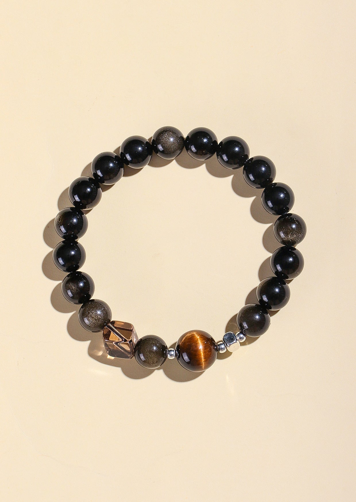 Planderful Fortune's Favor Bracelet – Elegant Obsidian Design for Couples
