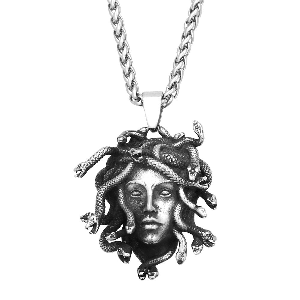 Punk Snake Stainless Steel Men's Pendant Necklace