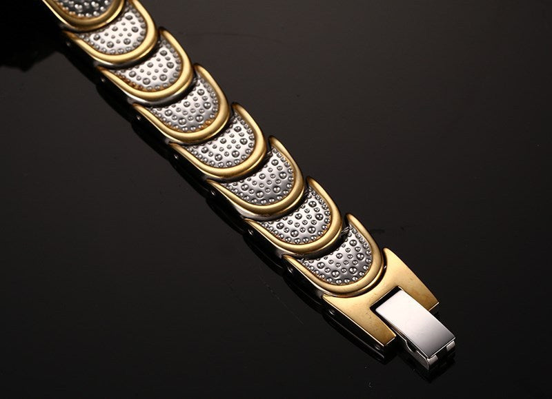 Cross-Border Jewelry Titanium Steel Gold Magnet Bracelet