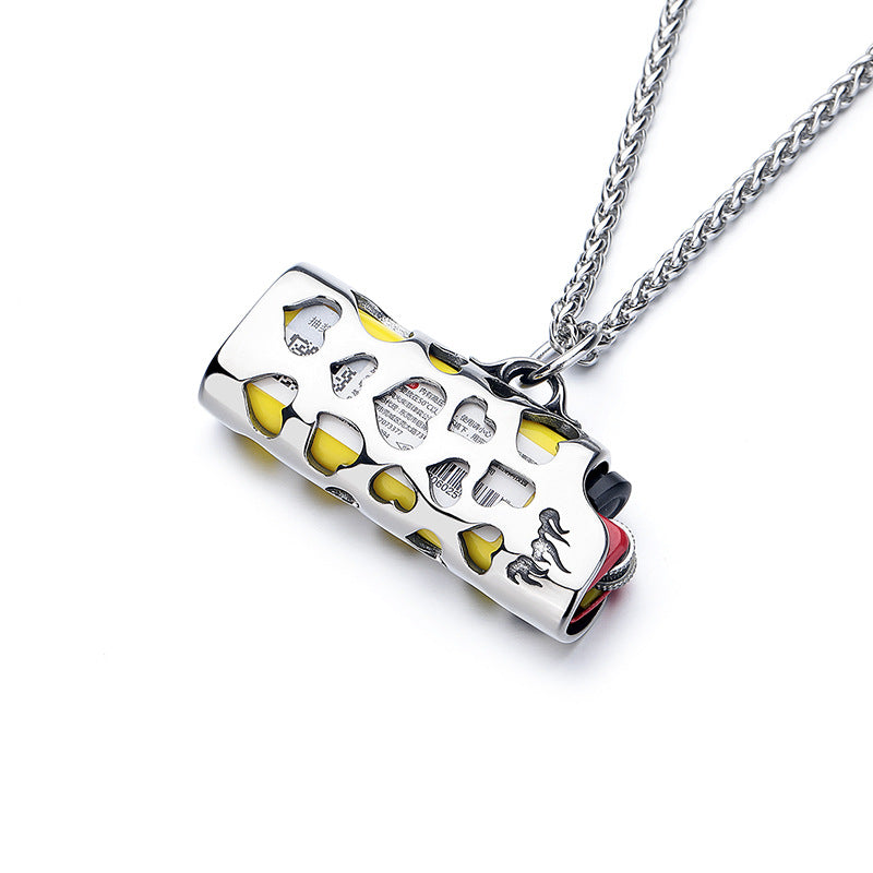 Steel Necklace - Elegant Everyday Genie Collection For Men From Planderful Jewelry