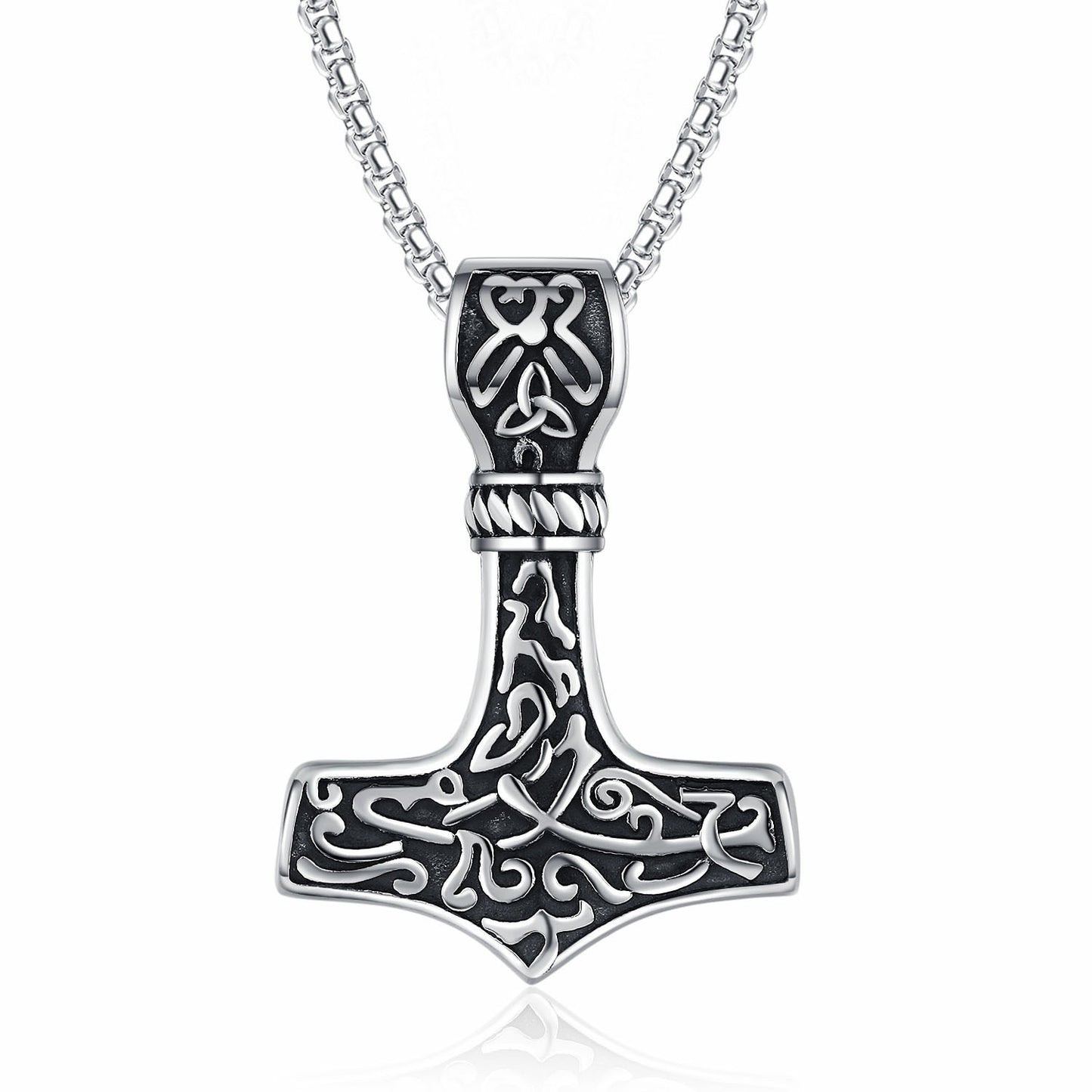 Stainless Steel Necklace – Vintage Nordic Rune