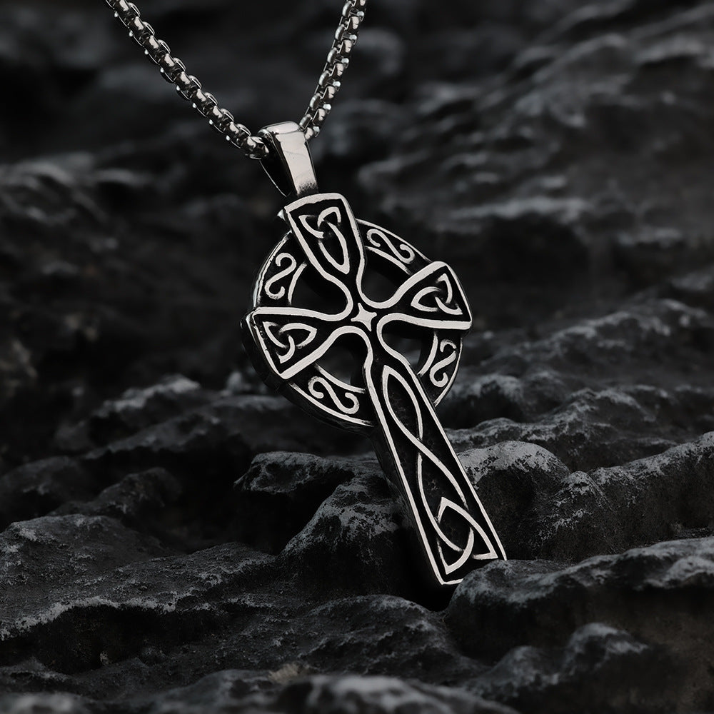 Nordic Vintage Stainless Steel Men's Viking Celtic Knot Pendant