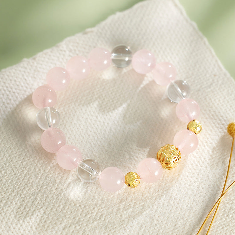 Summer New Natural Powder Crystal Bracelet for Girlfriend