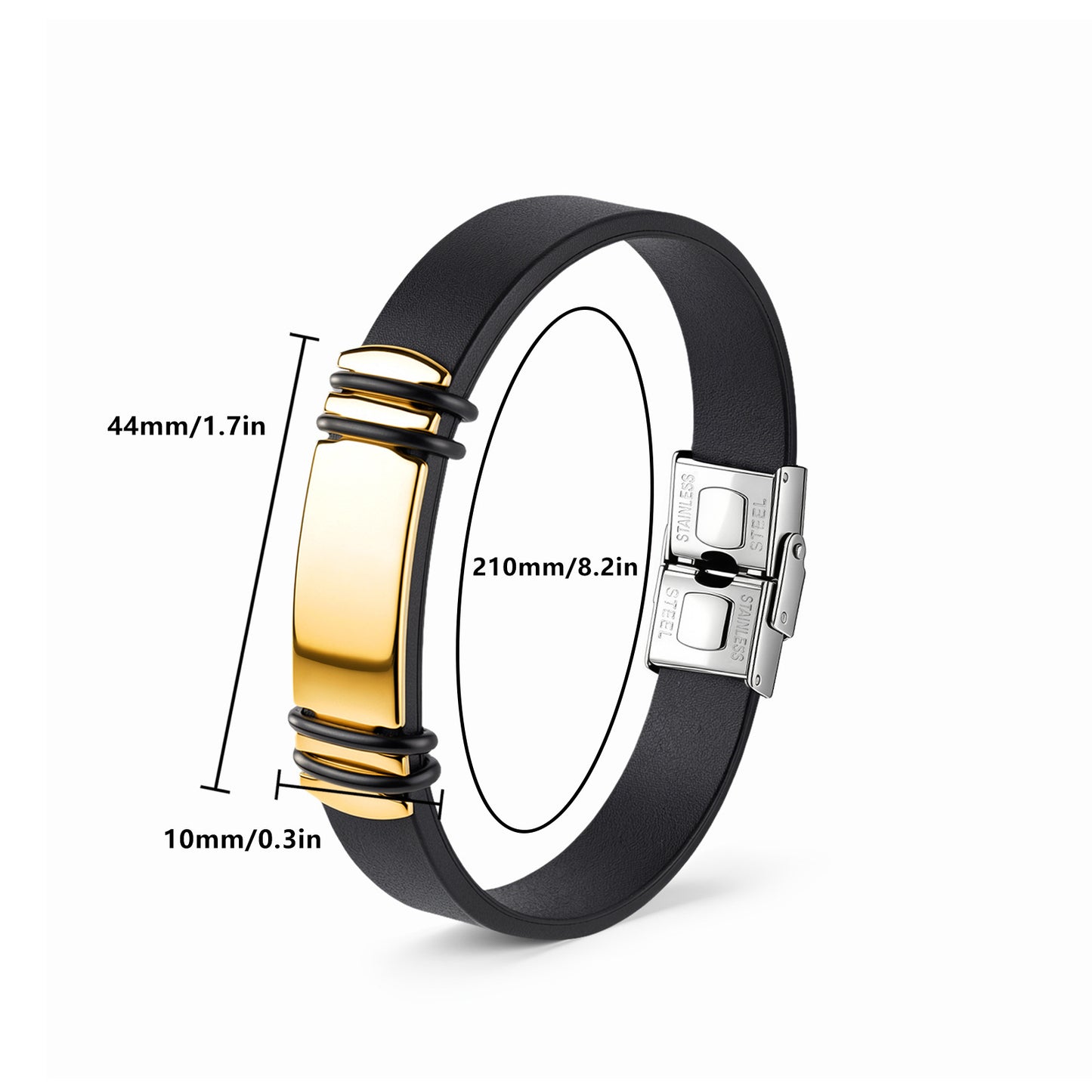Men's Stainless Steel Buckle Silicone Wristband From Planderful Everyday Genie For Modern Unisex Durable Business