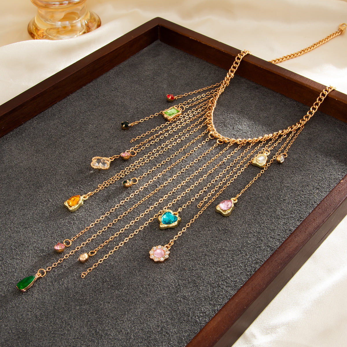 Dopamine Gemstone-Style Heart Choker