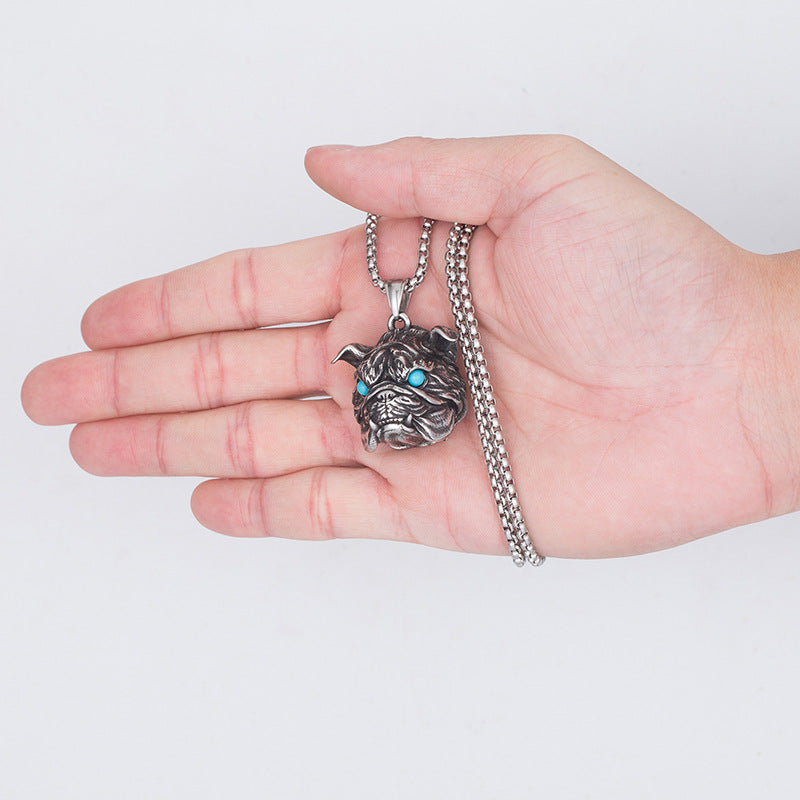 Steel Necklace – Statement Bulldog Pendant For Men Gift For Him Planderful Everyday Genie