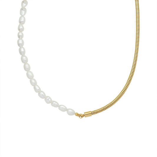 Luxurious Heavy Metal Chain Necklace with Gold Plating for a Sophisticated Look