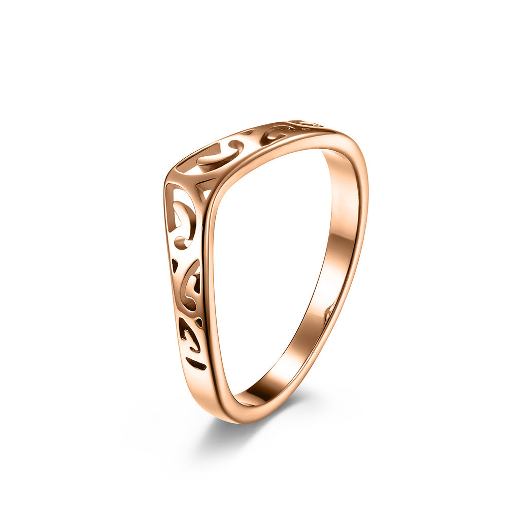 Planderful Celtic Knot Heart Ring For Women Elegant Hollow Design Engagement Jewelry Sizes 5 To 12