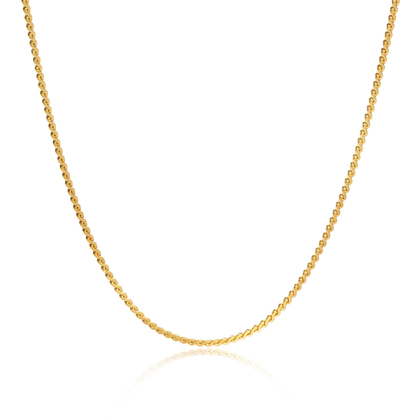 New Necklace Women Stacked Stainless Steel S Shaped Chain 18k Gold