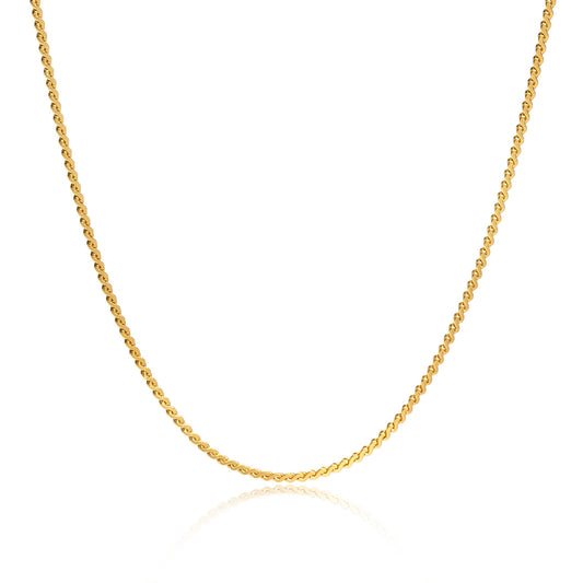 New Necklace Women Stacked Stainless Steel S Shaped Chain 18k Gold