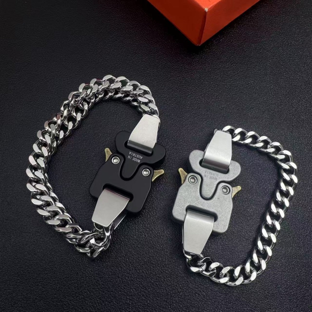 Planderful Jewelry Steel Lock Chain Necklace For Men Hip Hop Street Style Premium