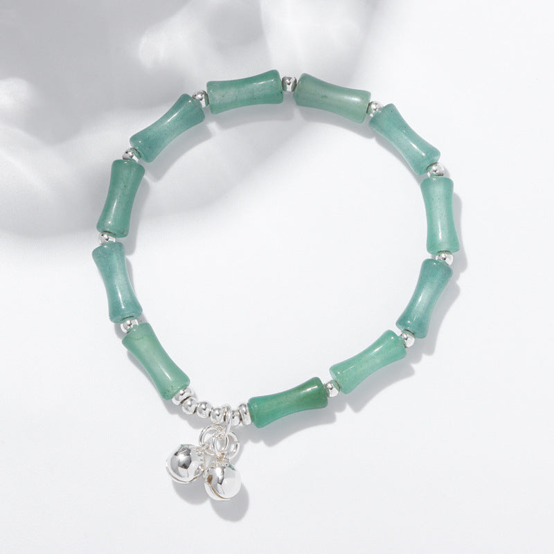 Luxurious Green Aventurine Crystal Bracelets with Sterling Silver