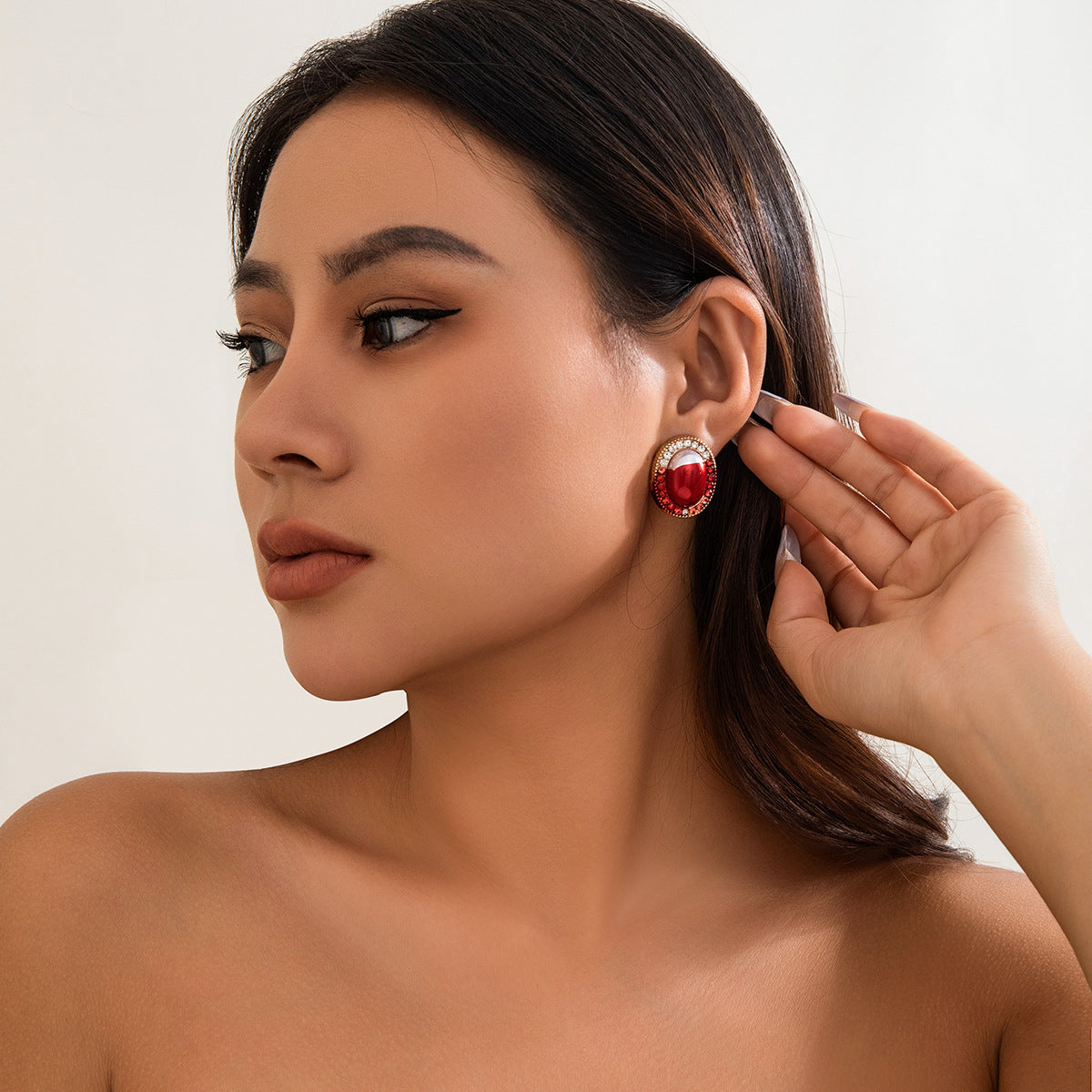 Gothic Blood Drop Necklace with Pearl Tassels - Vienna Verve Collection