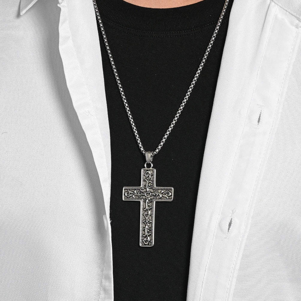 Stainless Steel Cross Gothic Vintage Necklace