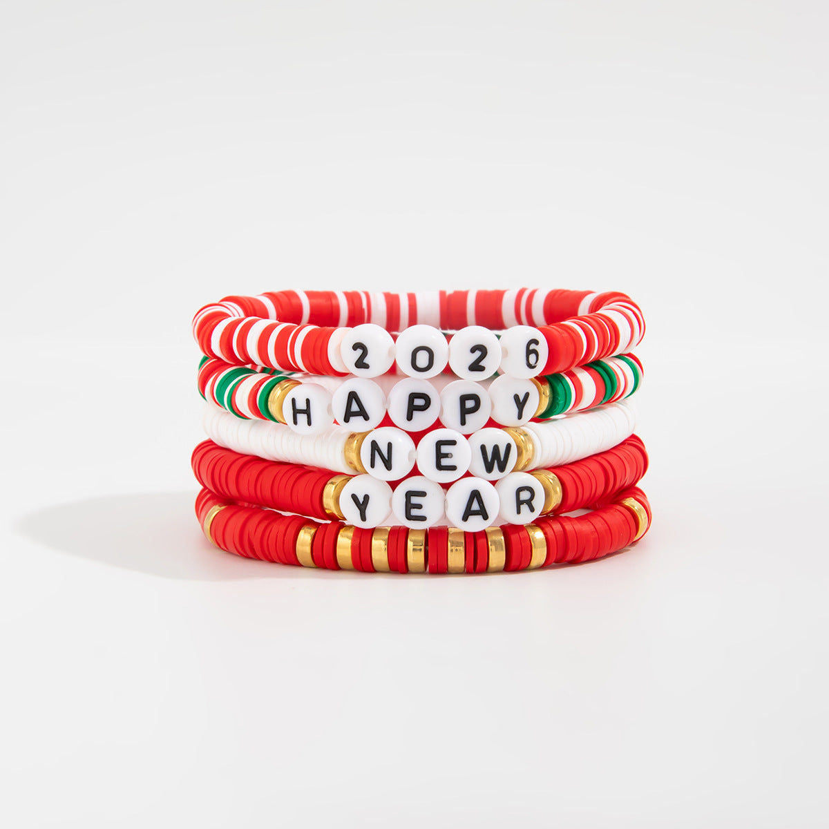 Planderful Collection Vienna Verve Elastic Beaded Christmas Bracelet For Women Gift For Her Festive Statement Jewelry