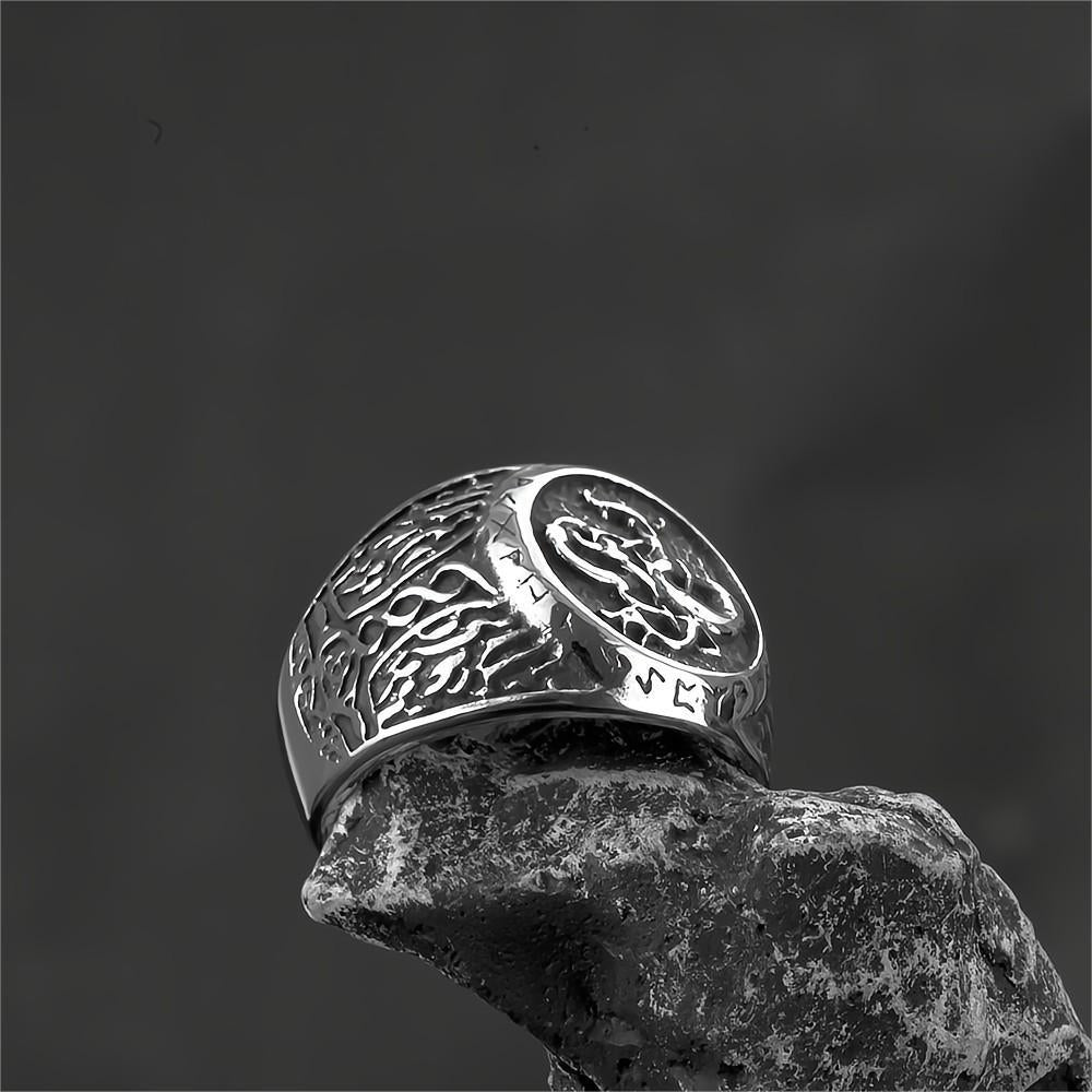 European And American Jewelry Rusted Steel Ring For Men