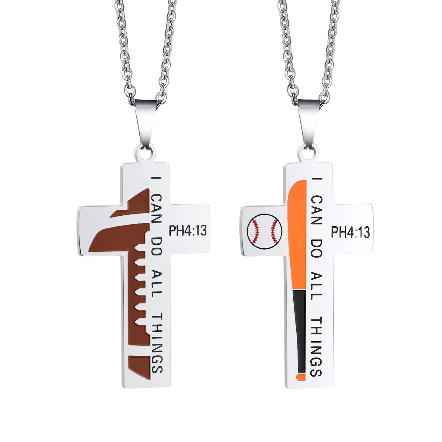 Stainless Steel Cross Pendant Necklace Men's Simple Jewelry