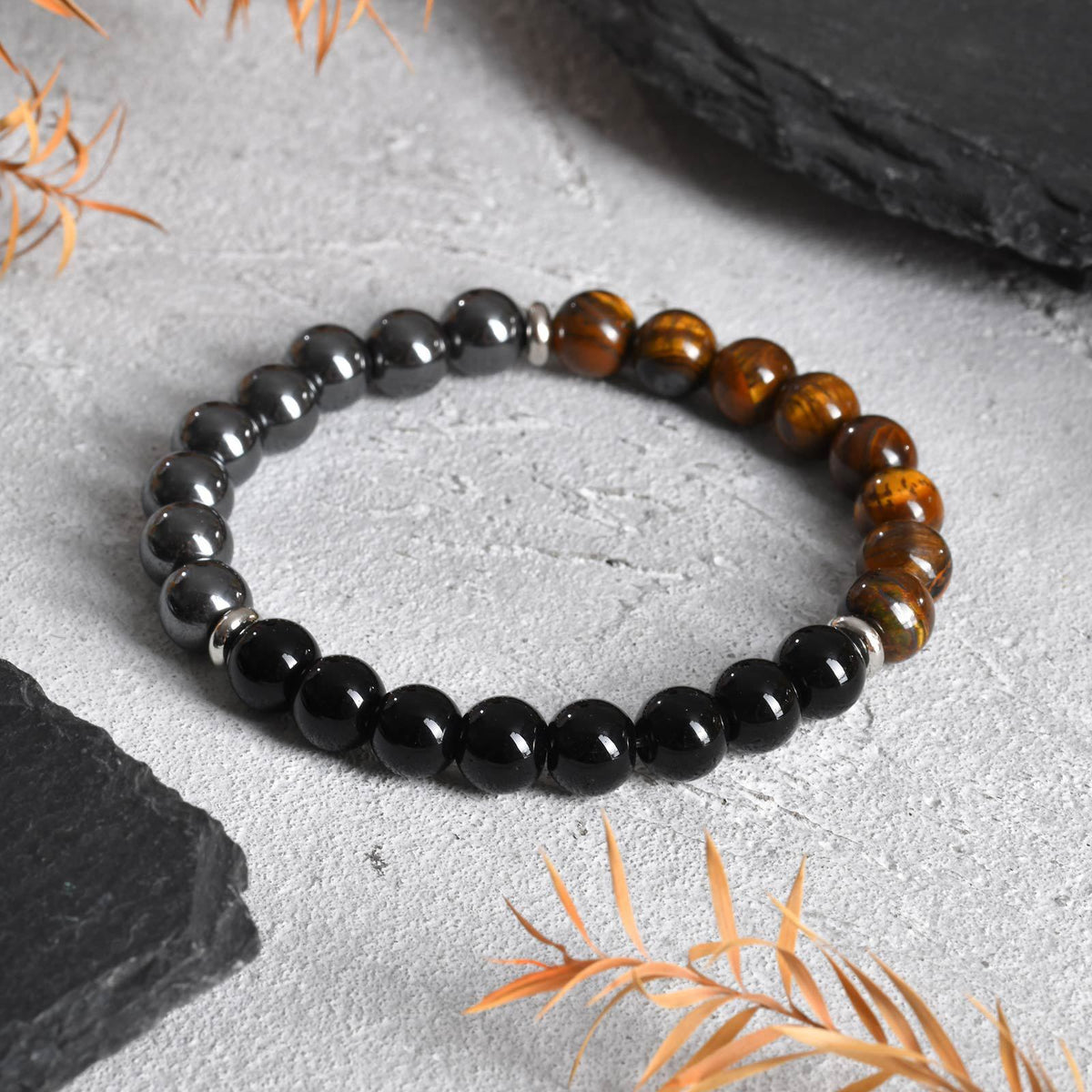 Tiger's Eye Stainless Steel Bracelet for Men