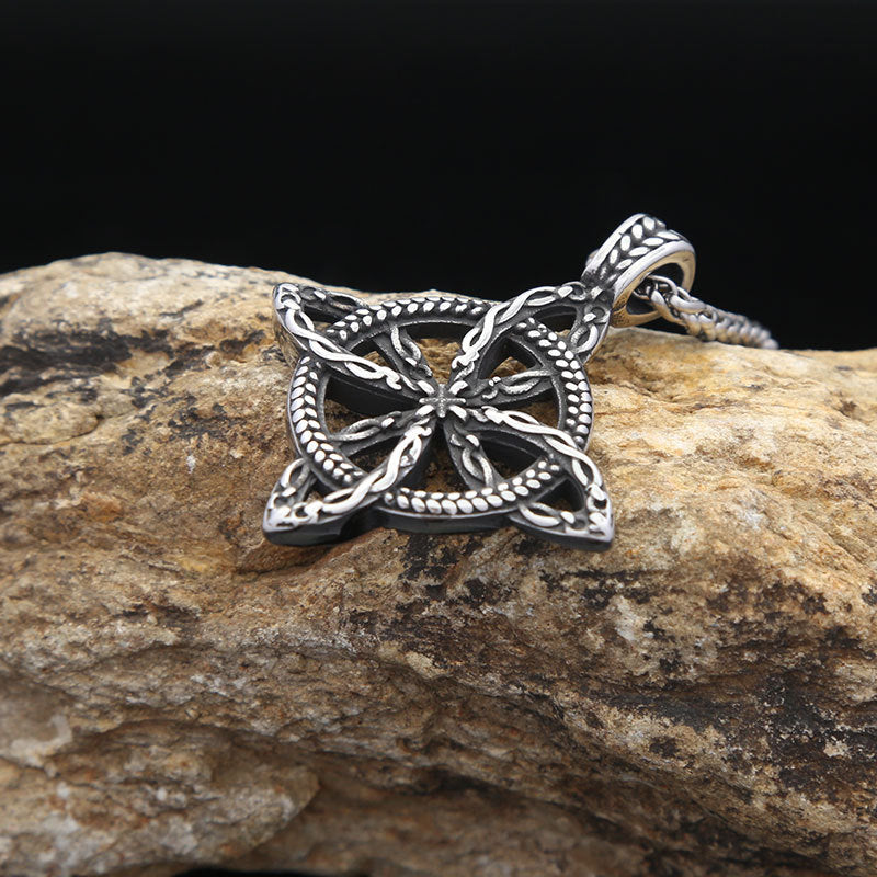 Trendy Men's Titanium Steel Celtic Eternal Knot Pendant